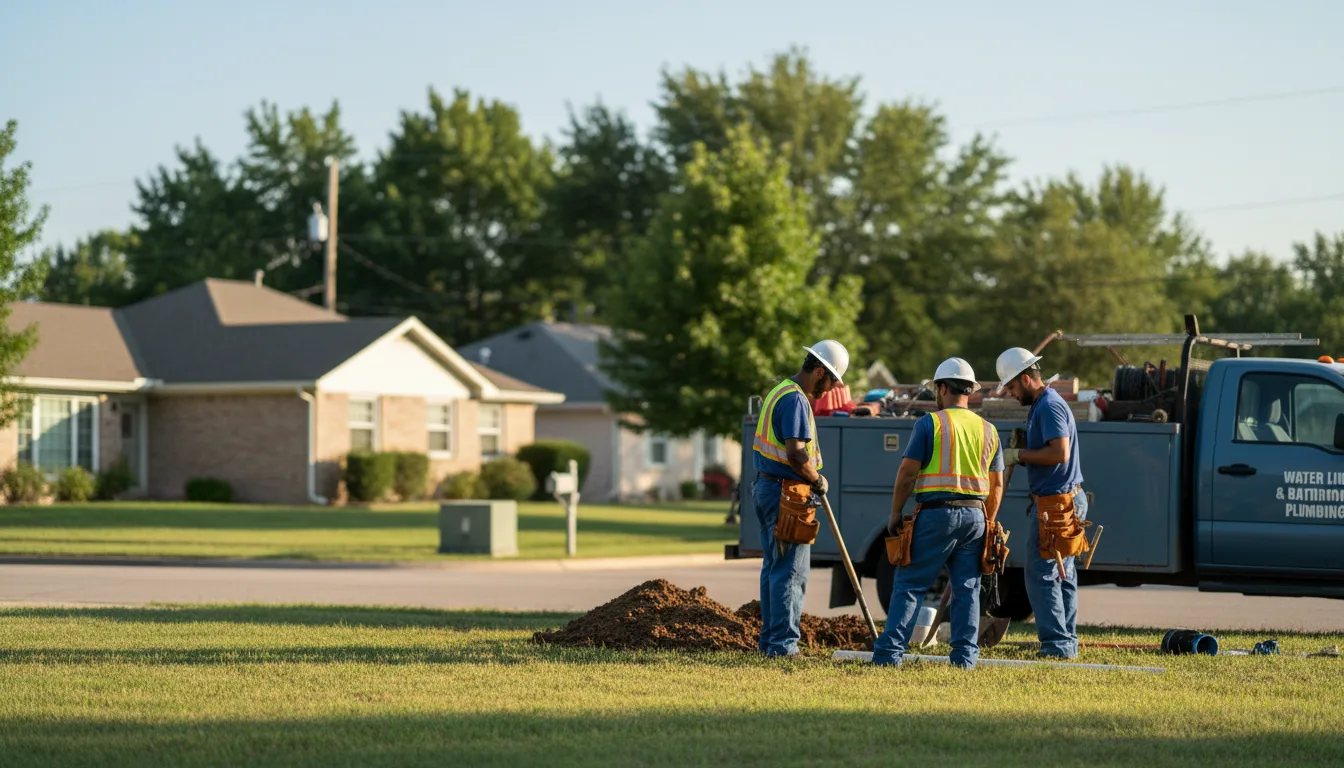 Residential water line and bathroom plumbing service in Indianola, PA